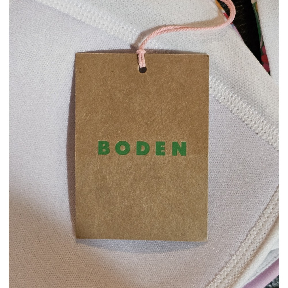 New Boden Porto V Neck Dandelion Decor One Piece Swimsuit Size 8R No Wire - Picture 6 of 7